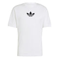 White adidas Originals crew neck T-shirt with black trefoil logo on chest