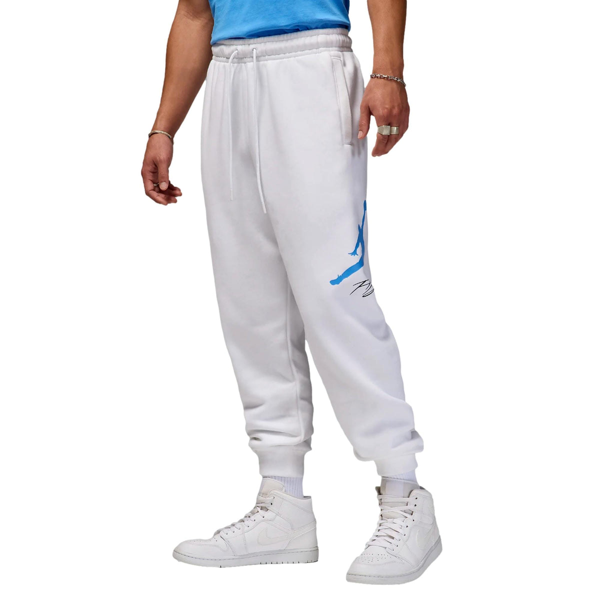 Men's Nike Essential Fleece Baseline Pants White/Legend Blue FD7345-100
