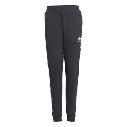 Adidas Originals 3-Stripes joggers, dark grey, elastic waist, tapered cuffs