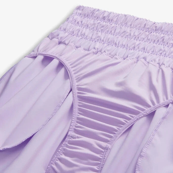 Women's Nike One Shorts Lilac Bloom Dri-FIT Brief-Lined Ultra High-Waist SRT69