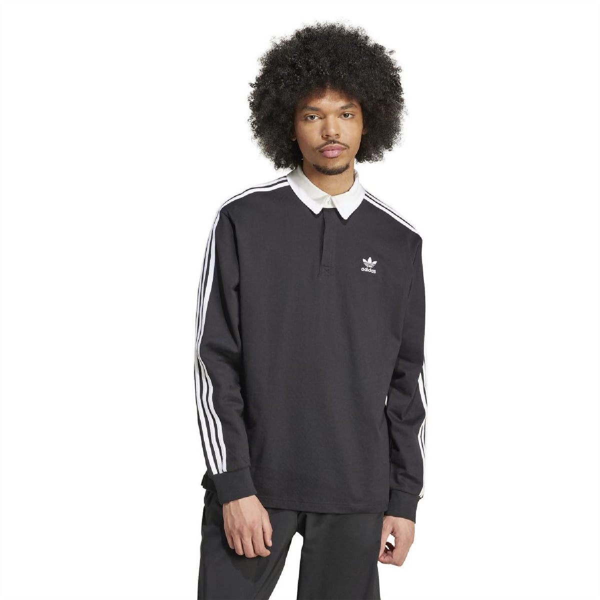 adidas Originals Adicolor rugby polo shirt in vibrant color, featuring classic collar and logo embroidery on front.