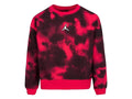 Kids Jordan Essentials Sweatshirt Red Black Tie-Dye Fleece Long Sleeve GBO24
