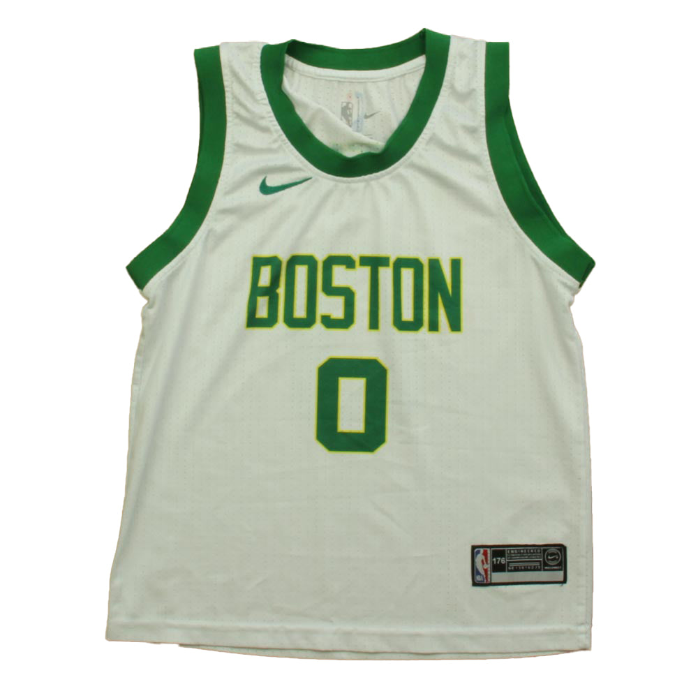 Nike Boys White | Green "Celtics Tatum" Sports Jersey