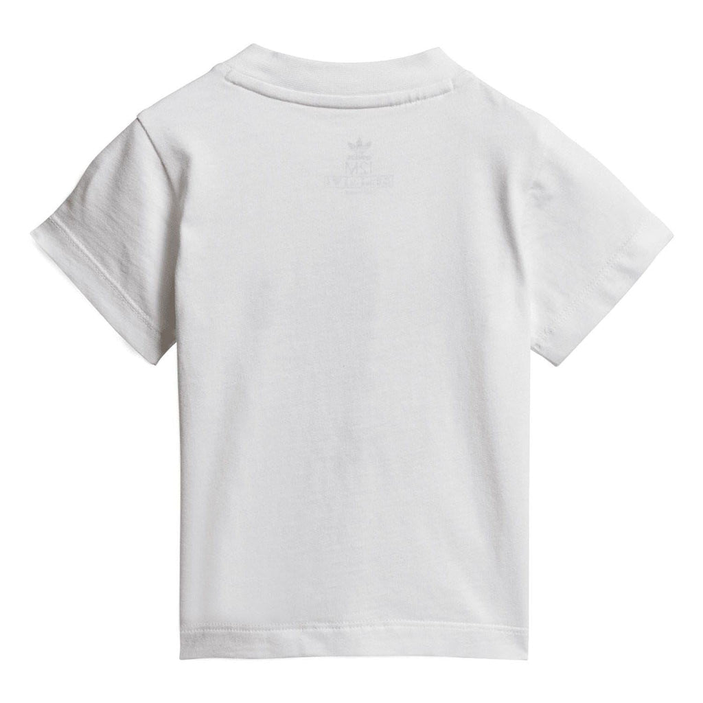 Infants' white adidas Originals T-shirt, plain back with small logo mark