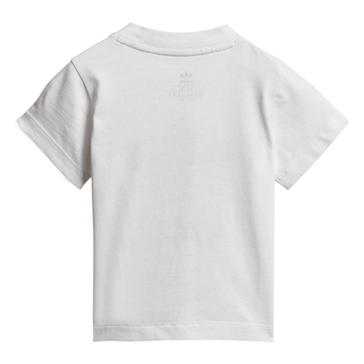 Infants' white adidas Originals T-shirt, plain back with small logo mark