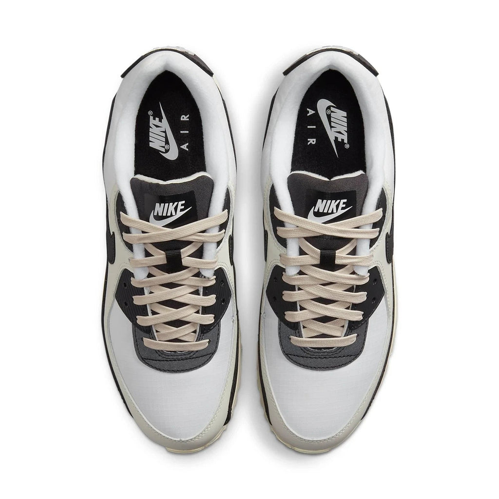 Men's Nike Air Max 90 DQ8974-100 Sneakers Sail Coconut Milk Black Running Shoes