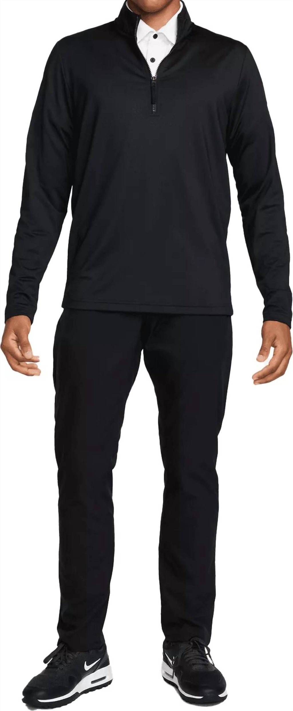 Men's Dri-Fit Victory Golf 陆 Zip Top In Black