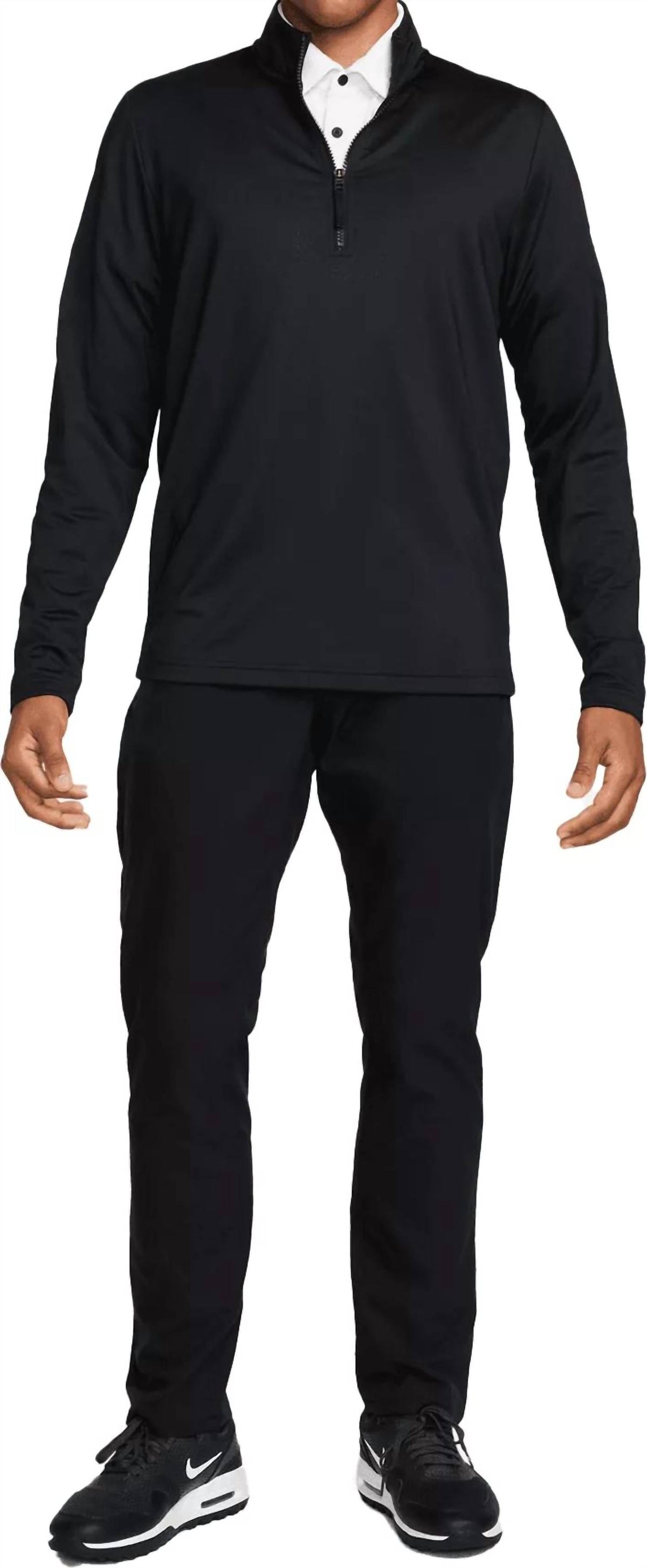 Men's Dri-Fit Victory Golf 陆 Zip Top In Black