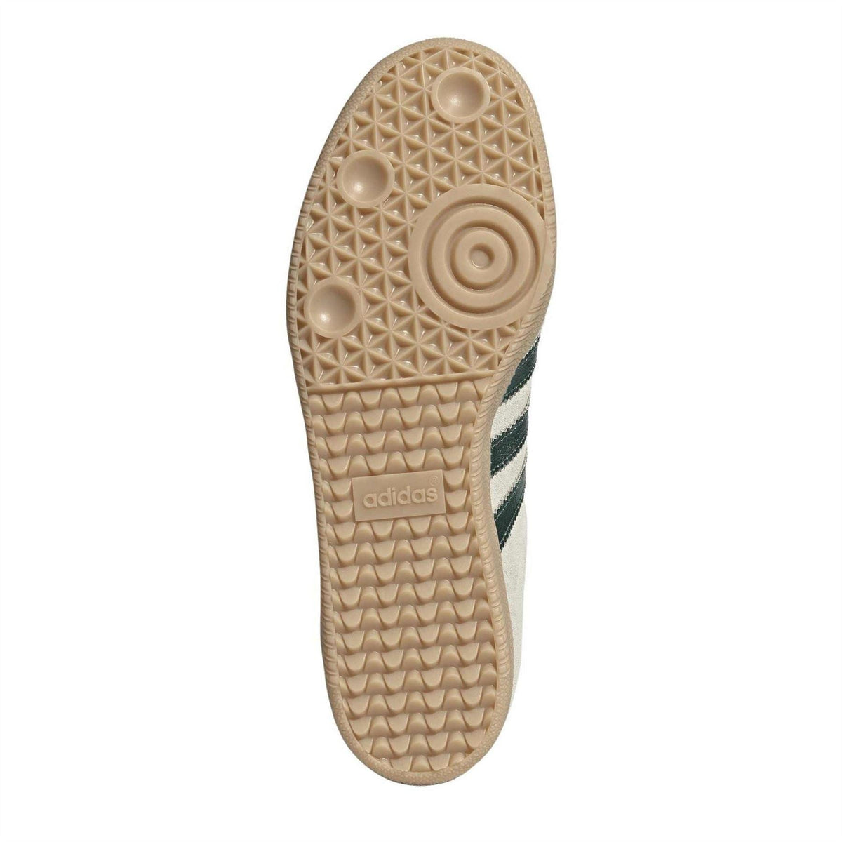 Gum rubber outsole for adidas Samba OG sneakers with textured tread pattern