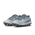 Men's Nike Alpha Huarache Varsity Low Gray Metal Baseball Cleats HAWK2586
