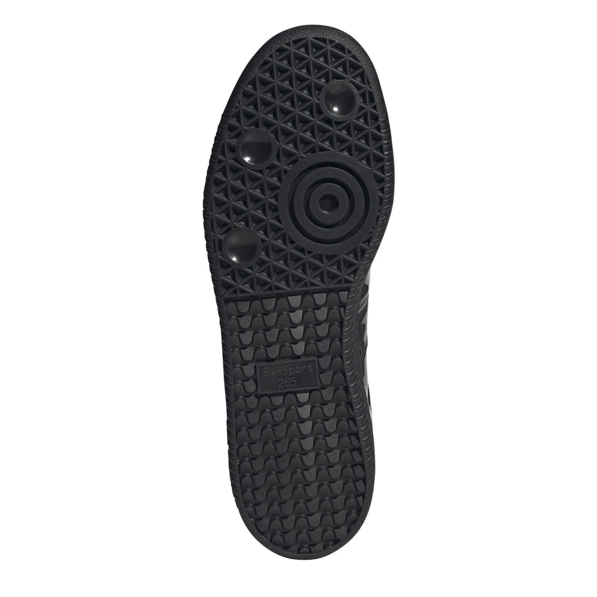 Black rubber outsole tread for adidas low-top sneakers with textured grip pattern