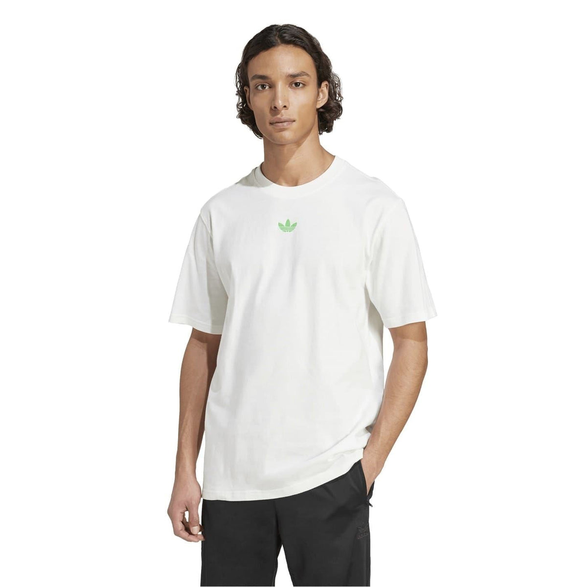 adidas Originals crew neck ribbed collar short sleeve jersey T-shirt, casual men's T-shirt with classic design and breathable fabric