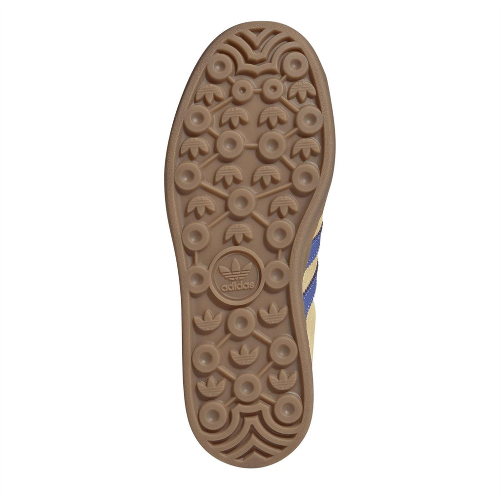 Brown rubber outsole with textured traction pattern for Gazelle Bold sneakers