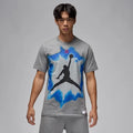 Men's Jordan Core T-Shirt Gray Graphic Print Short Sleeve Crew Neck SRT571