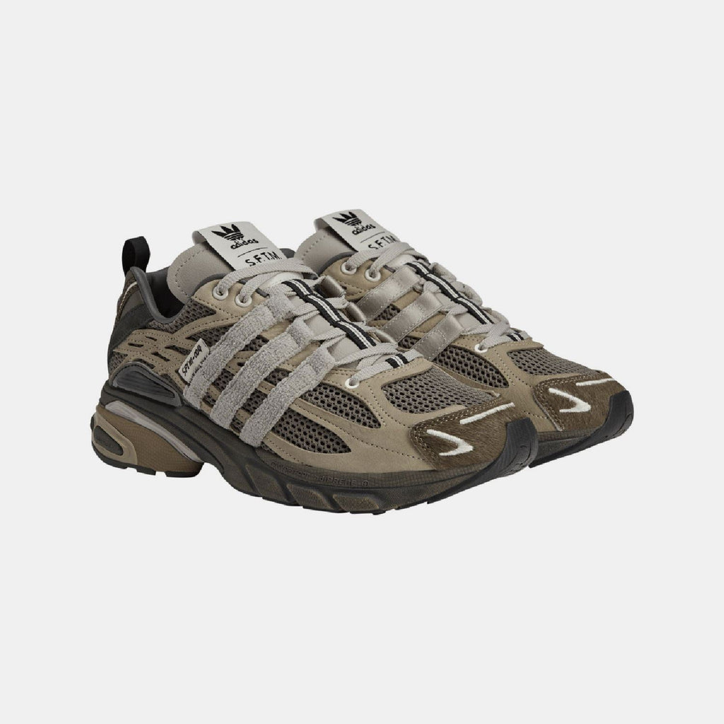 adidas Originals Adistar Cushion STFM trainers showing a sleek design with cushioned sole and stylish sporty look