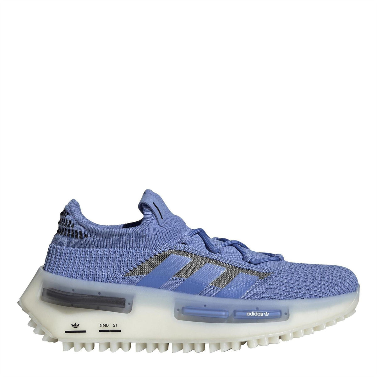 adidas Originals NMD_S1 women's sneakers, blue knit upper with 3-Stripes