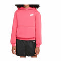 Sportswear Club Fleece Pullover Hoodie In Aster Pink/white