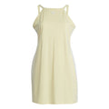 adidas Originals spaghetti strap mini slip dress hanging on a rack, lightweight casual dress with thin straps and a relaxed fit