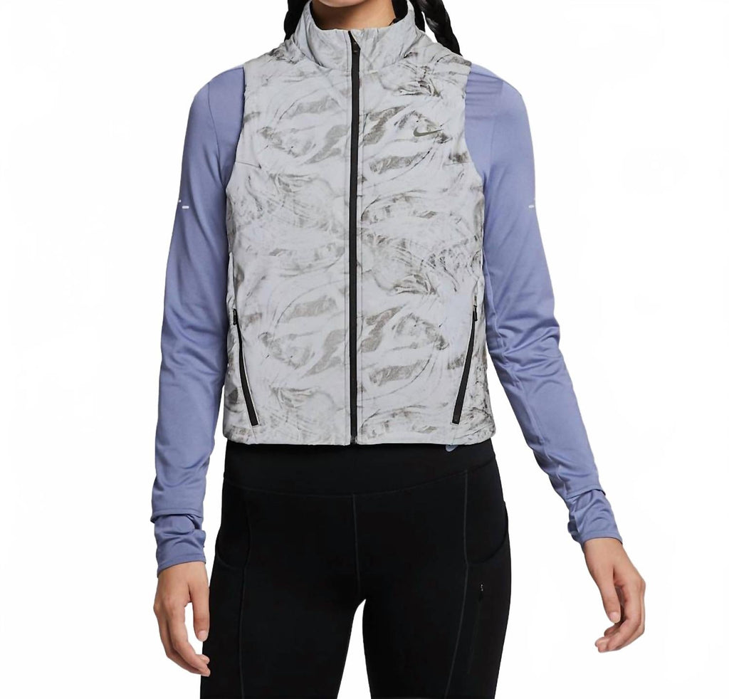 Swift Therma-Fit Adv Reflective Running Vest In Vast Grey/black