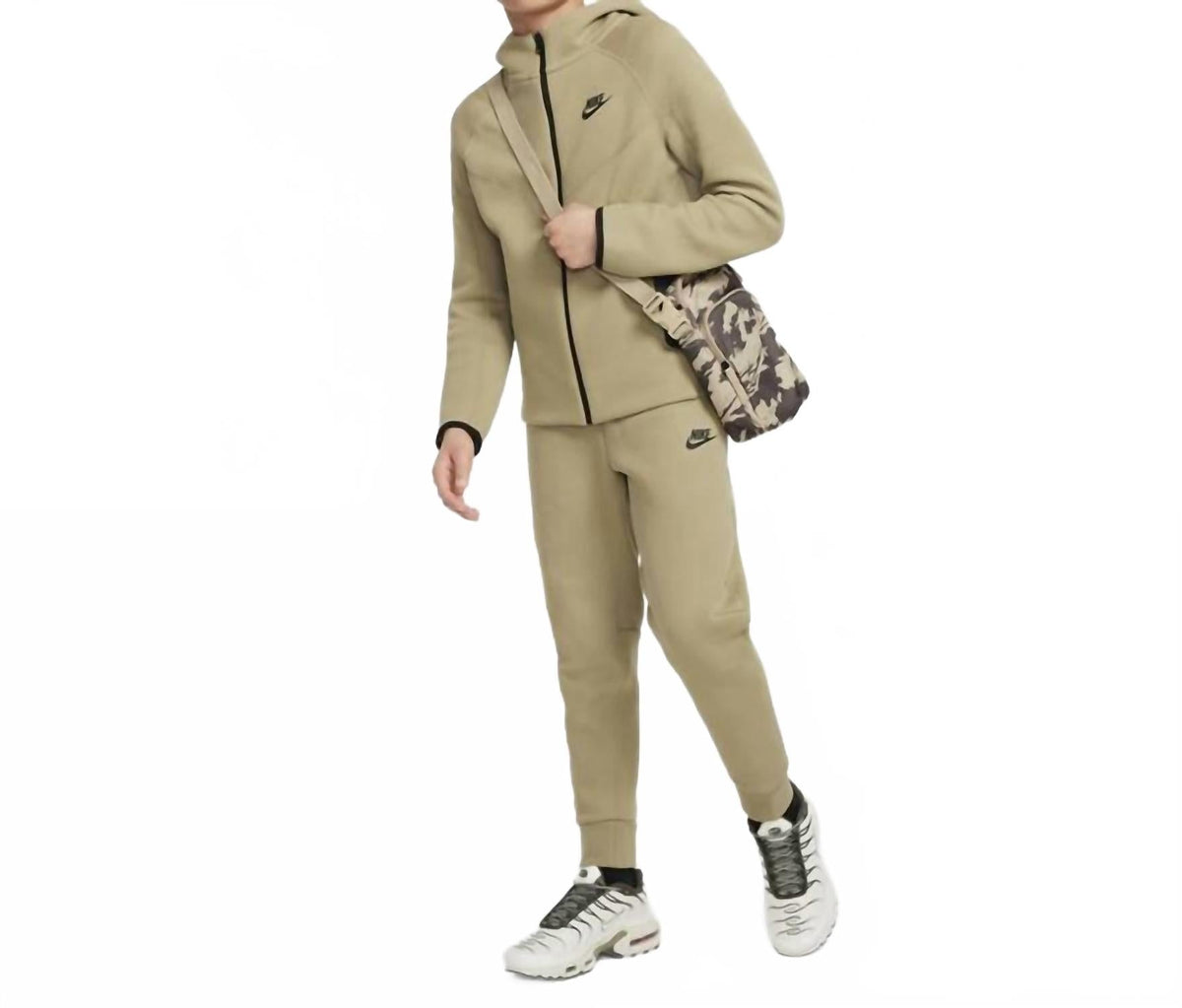 Sportswear Tech Fleece Windrunner Full Zip Hoodie In Neutral Olive/black