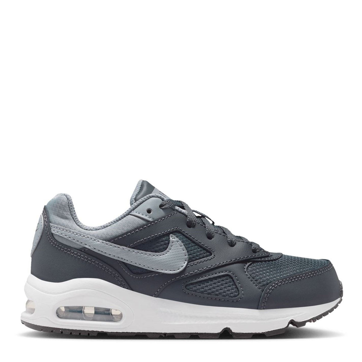 Boys’ trainers in dark gray with light gray panels, lace-up, air-cushion sole