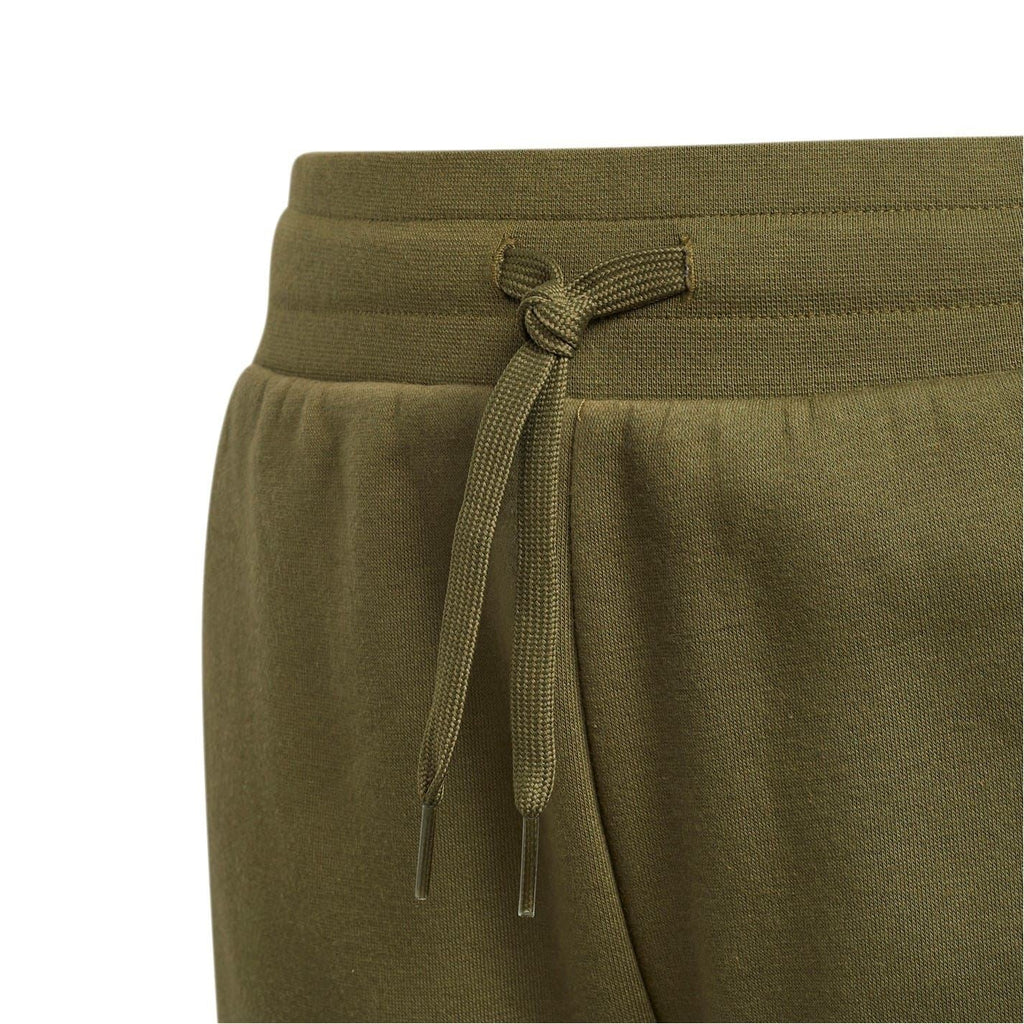 Olive joggers waistband with adjustable drawstring and elastic gathered waist