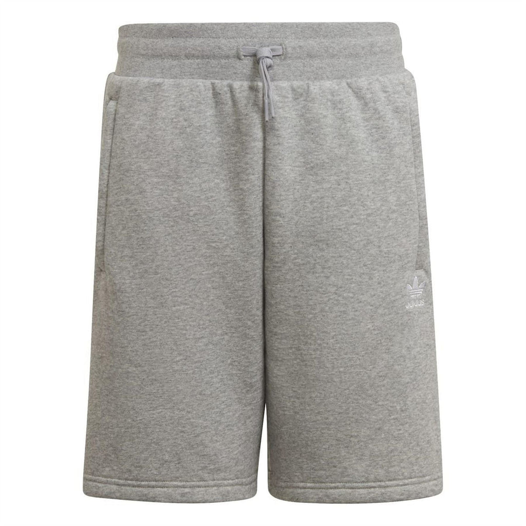 Grey adidas Originals shorts with drawstring waist and side pockets