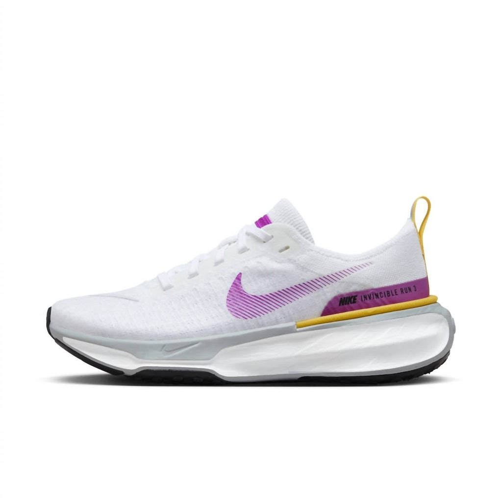 Women's Zoom X Invincible Run 3 Shoes In White/vivid Purple