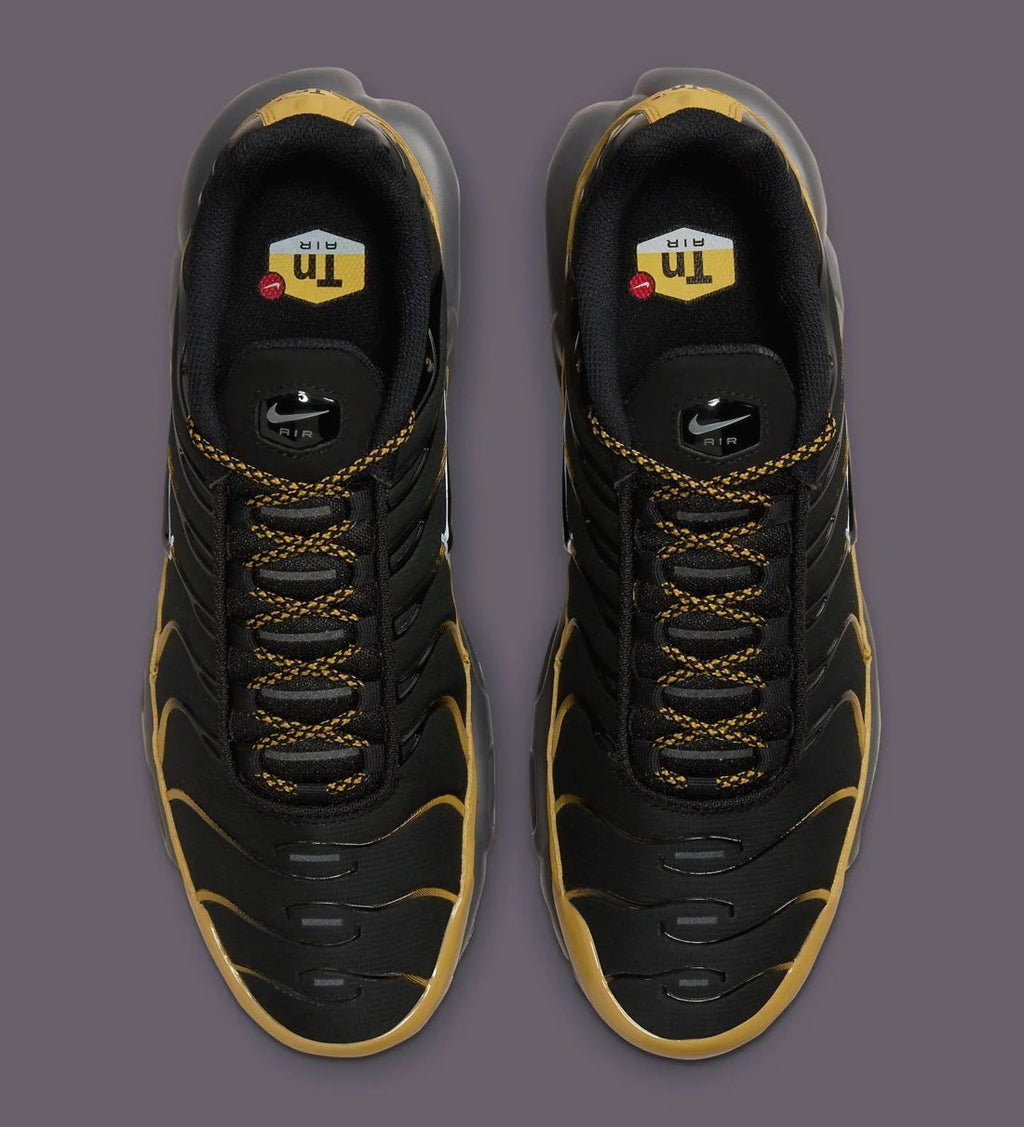 Men's Nike Air Max Plus FB9722-700 Sneakers Bronzine Black Lace Up Running Shoes
