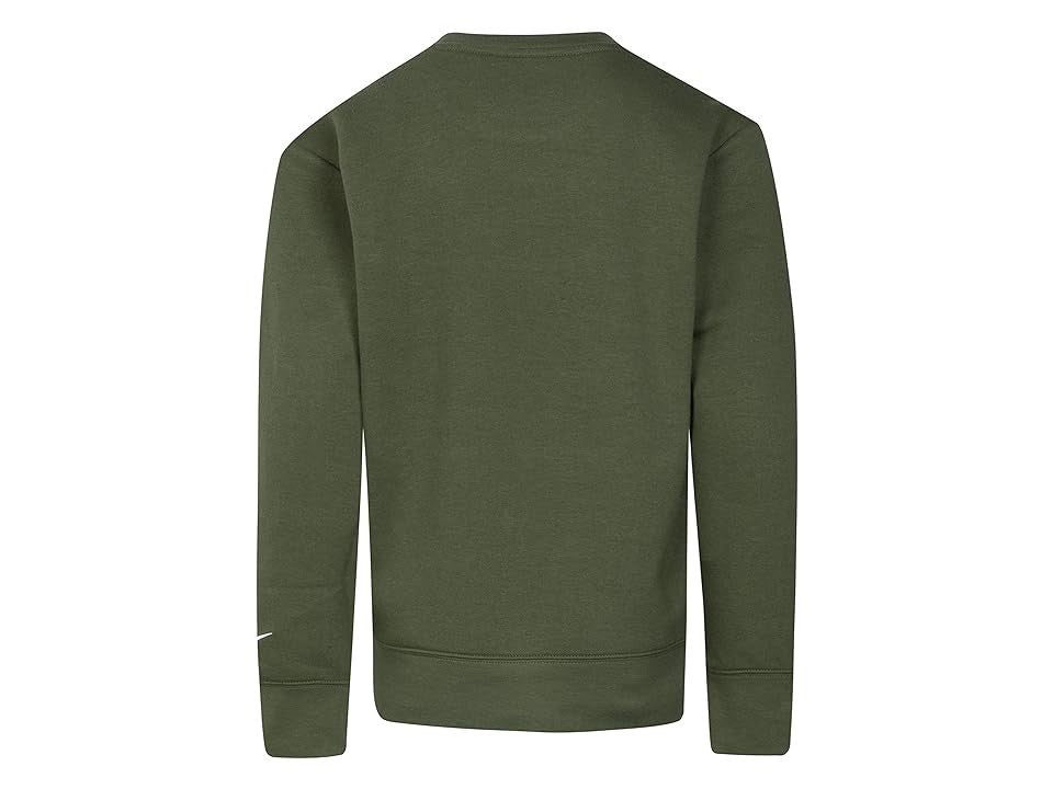 Boys Nike 3BRAND Icons Sweatshirt Green Cotton Fleece Kangaroo Pocket GBO157