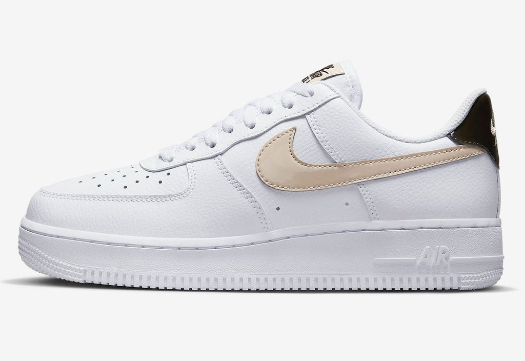 Women's Nike Air Force 1 '07 FD9873-100 Sneaker US 5.5 White Tan Lifestyle Shoes