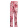 adidas Originals track pants with all-over red logo print, tapered legs
