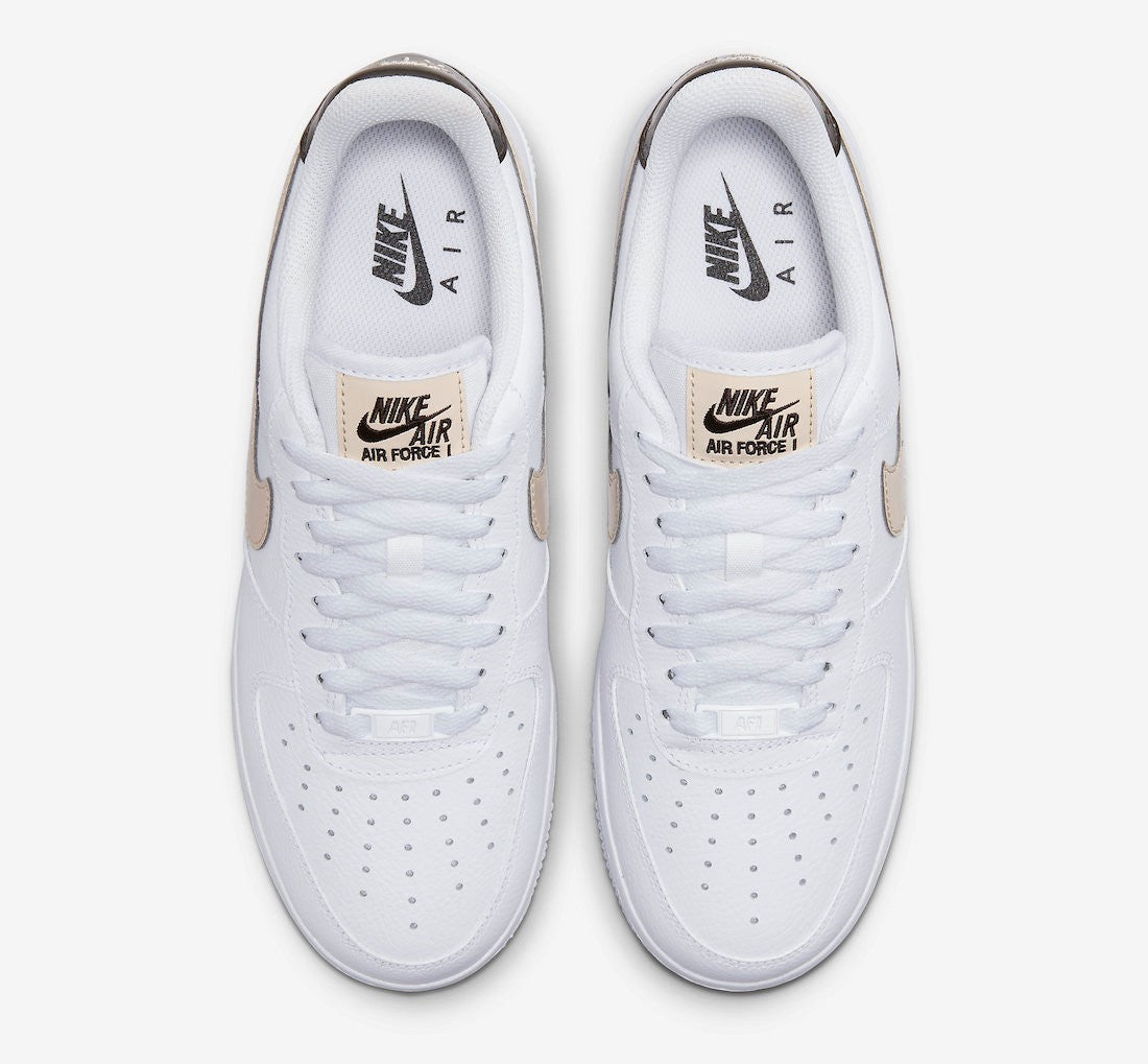Women's Nike Air Force 1 '07 FD9873-100 Sneaker US 5.5 White Tan Lifestyle Shoes