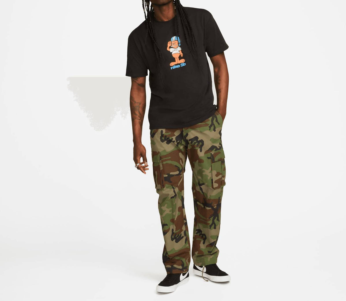Men's Sb Salute Skate T-Shirt In Black