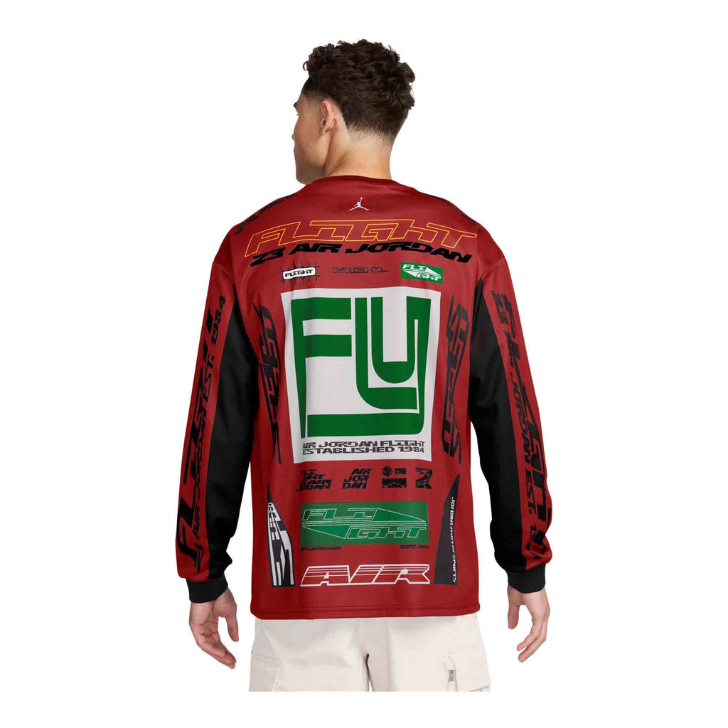 MENS JORDAN MVP LONG SLEEVE TOP_GYM RED/LUCKY GREEN/BLACK