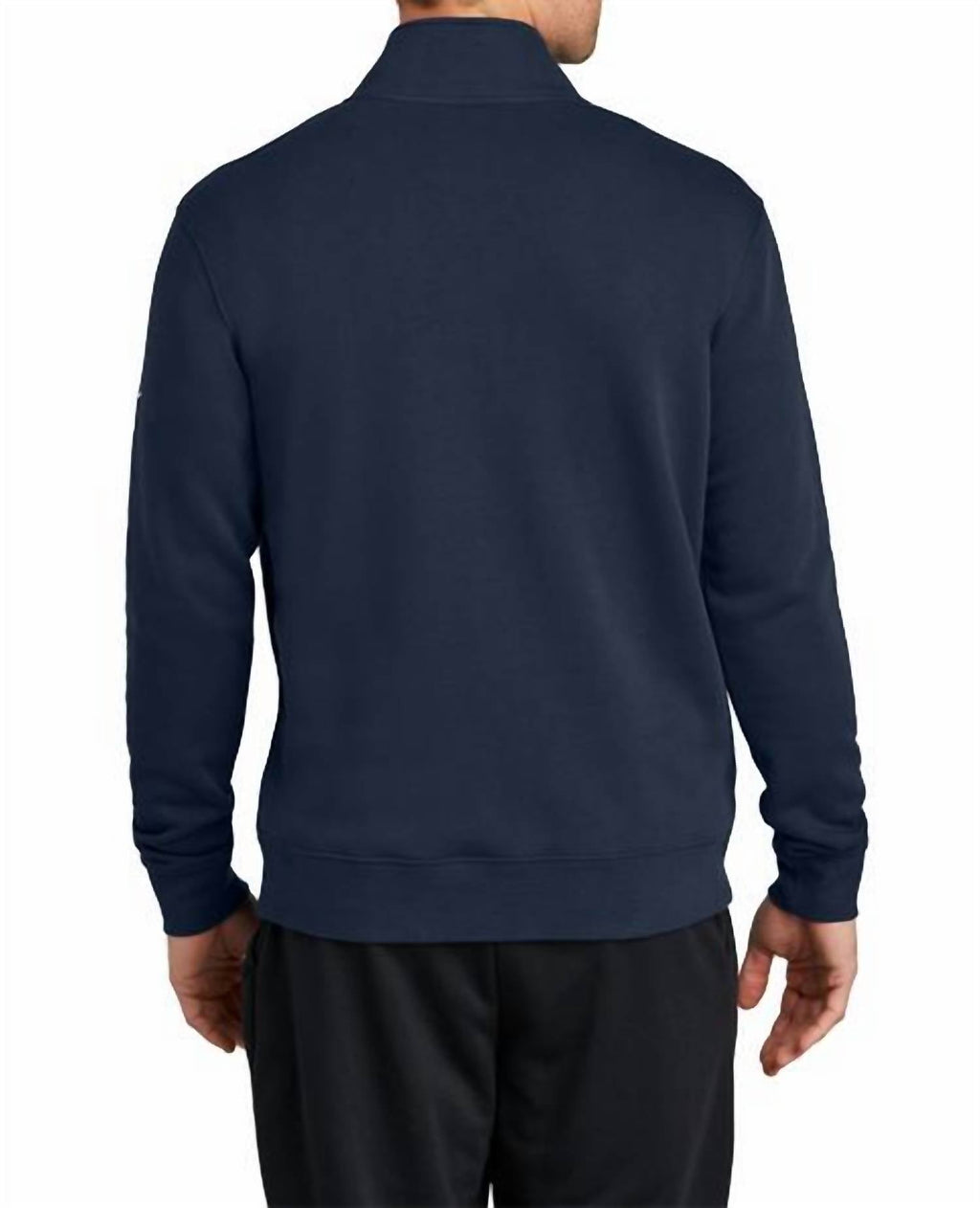 Club Fleece Sleeve Swoosh 1/2 Zip Pullover In Midnight Navy