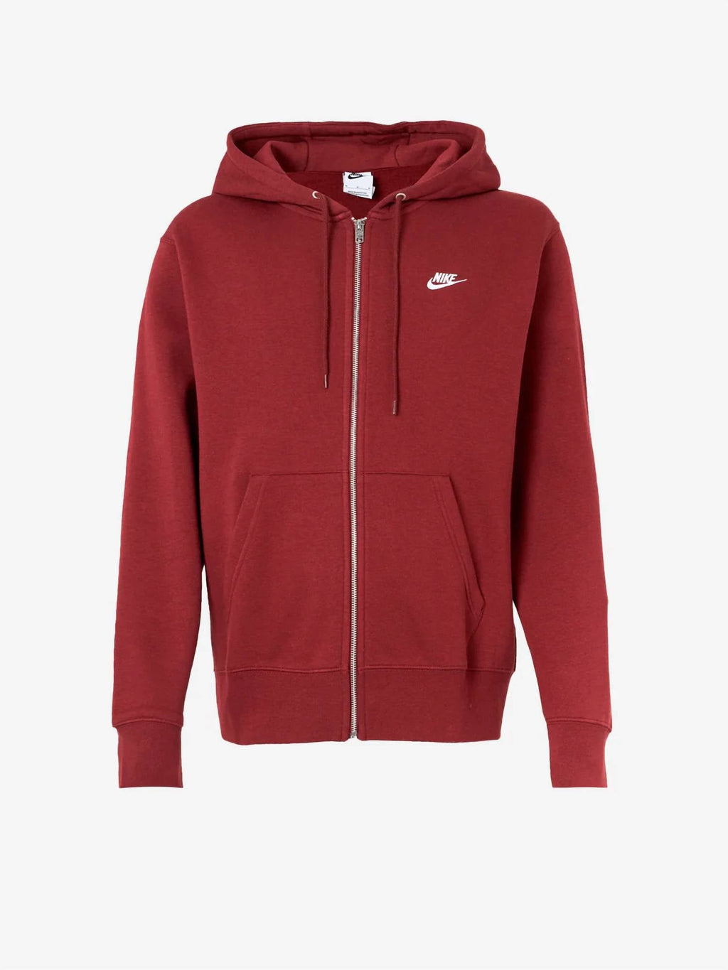 Men's Full-Zip Fleece Hoodie In Burgundy