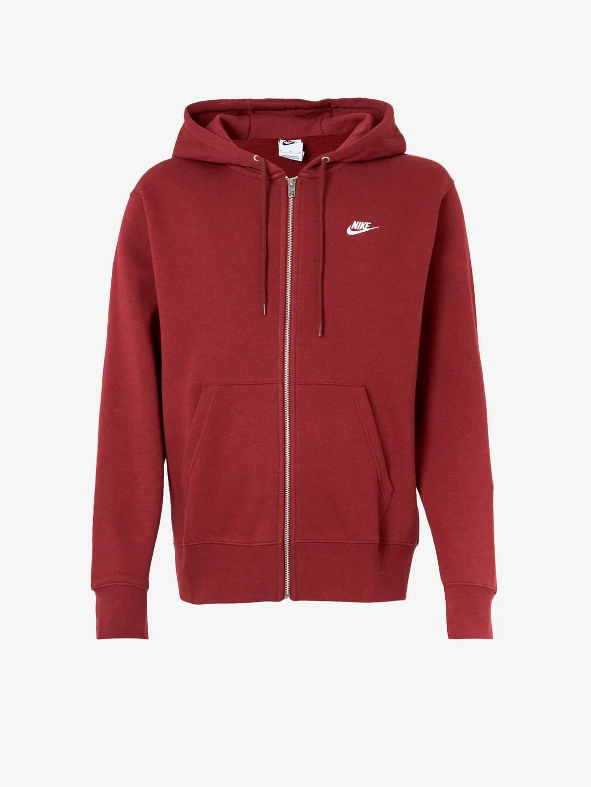 Men's Full-Zip Fleece Hoodie In Burgundy