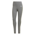 Grey adidas Originals running leggings with vertical side stripe details and ankle-length fit