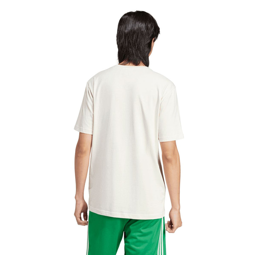 White crewneck T-shirt with plain back, short sleeves