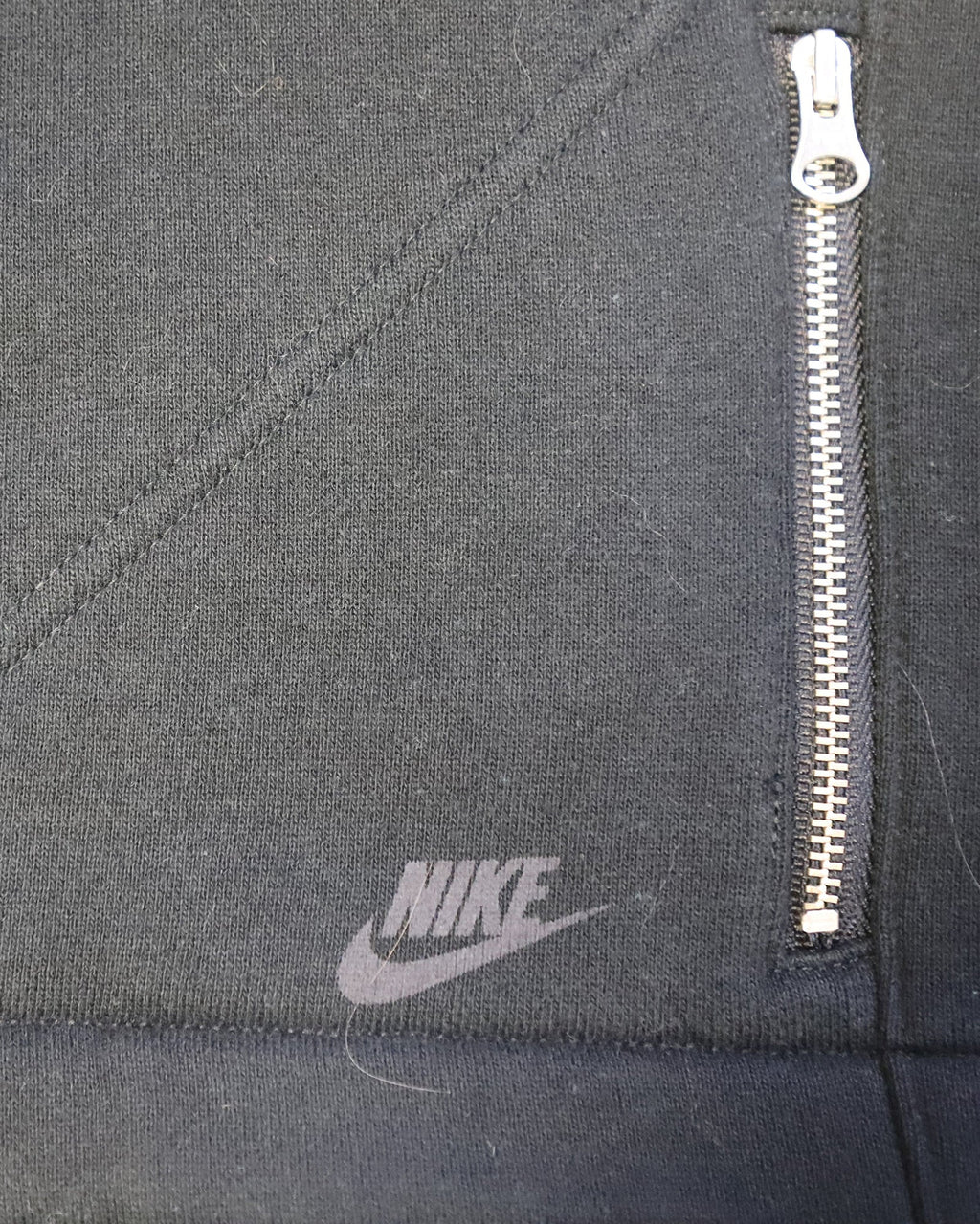 Nike Button Front Jacket in Black Cotton