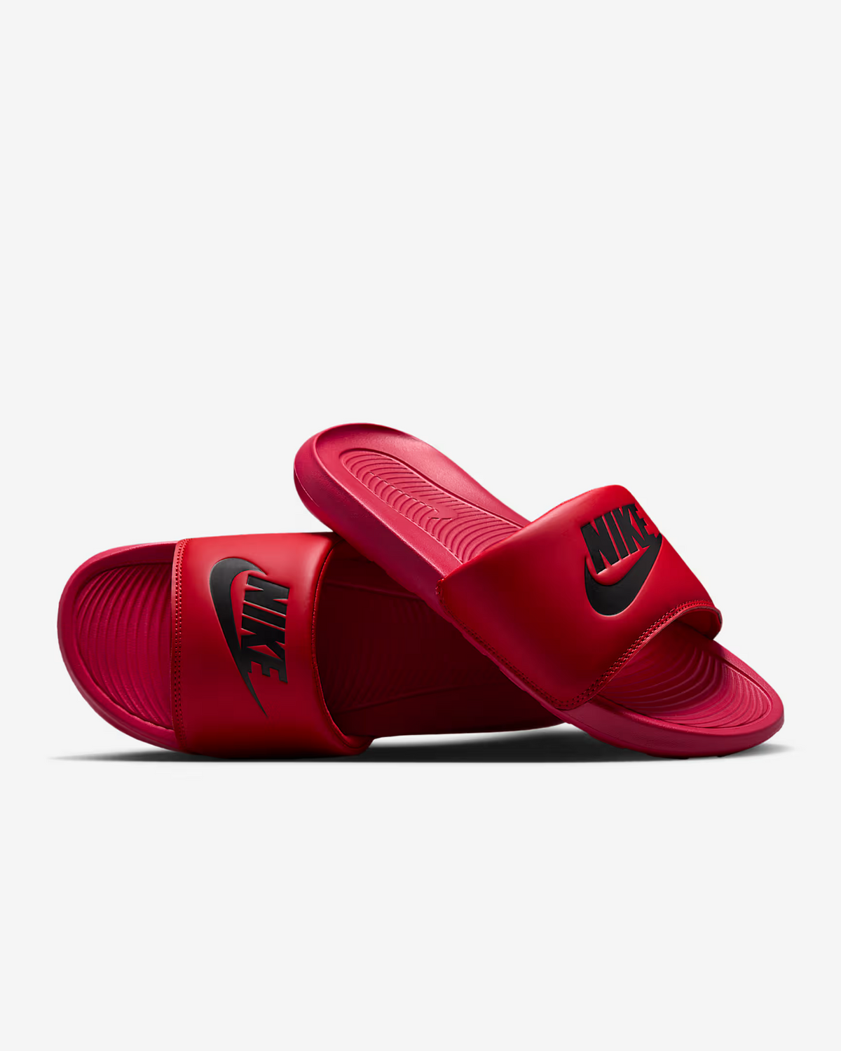 Men's Nike Victori One CN9675-600 Slippers University Red Black Slip On Slides