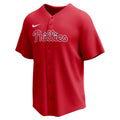 Nike Mlb Dri-Fit Full Button Jersey Philadelphia Phillies In Red