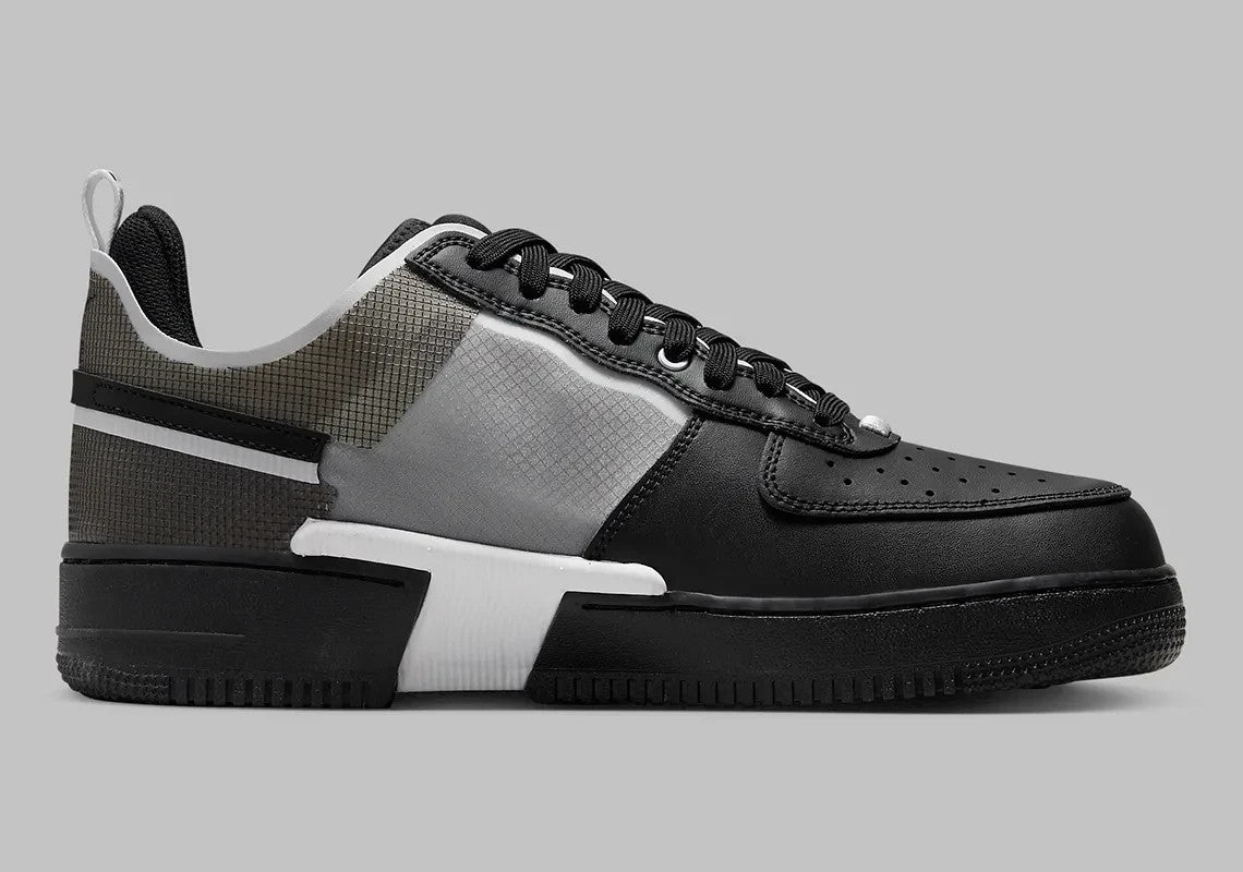 Men's Nike Air Force 1 React DM0573-002 Sneaker Black White Lifestyle Shoes