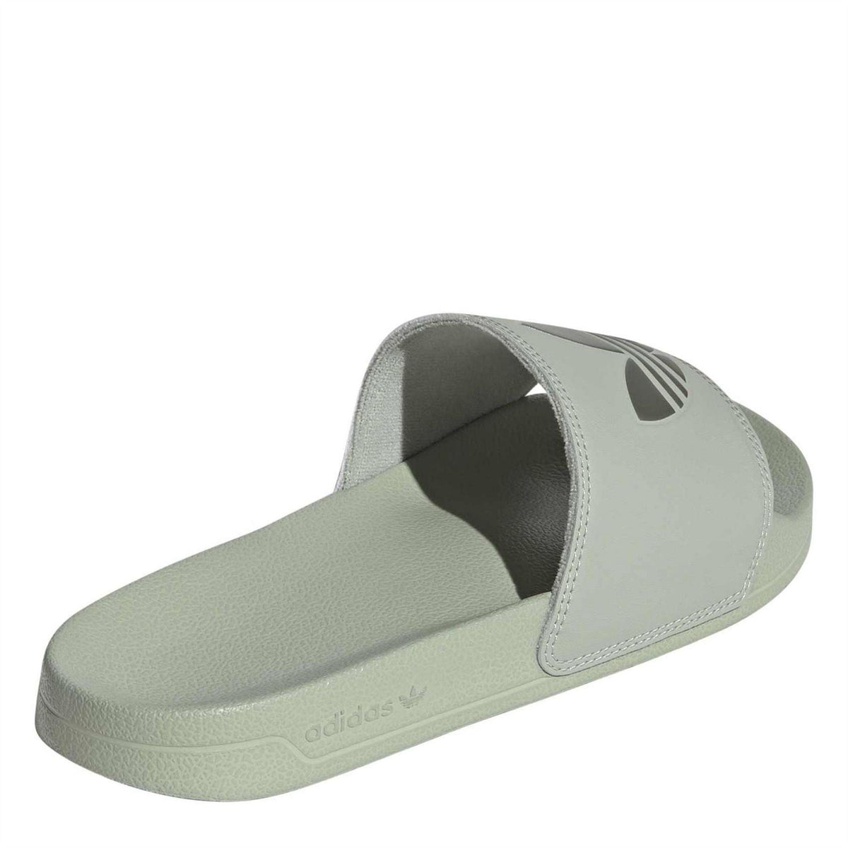 adidas Originals Adilette Lite open-toe logo print slides showing navy blue slides with white adidas logo and slip-on design