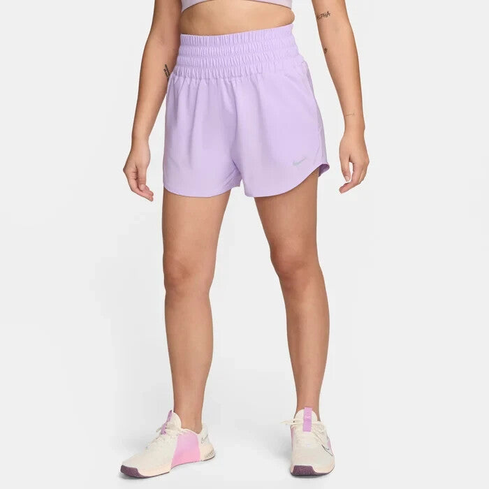 Women's Nike One Shorts Lilac Bloom Dri-FIT Brief-Lined Ultra High-Waist SRT69