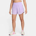 Women's Nike One Shorts Lilac Bloom Dri-FIT Brief-Lined Ultra High-Waist SRT69