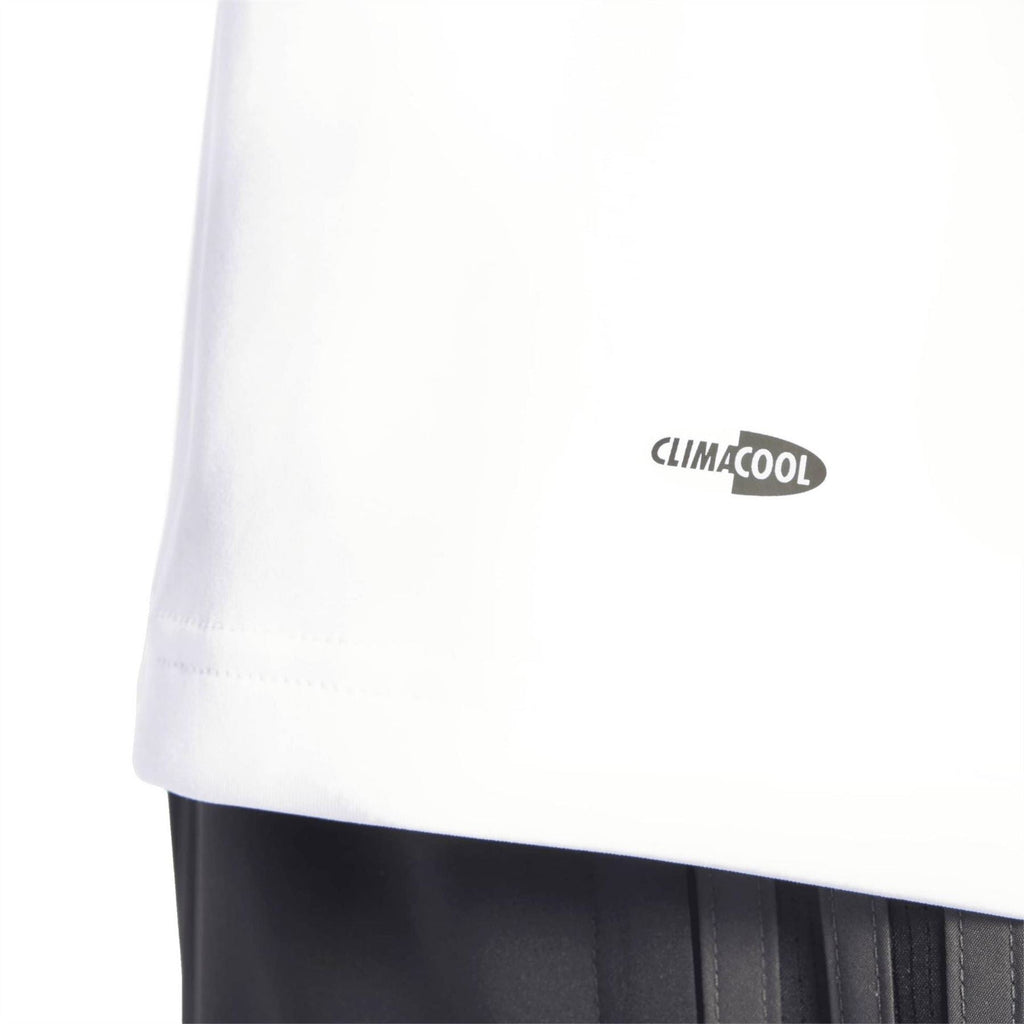 CLIMACOOL logo on white jersey hem