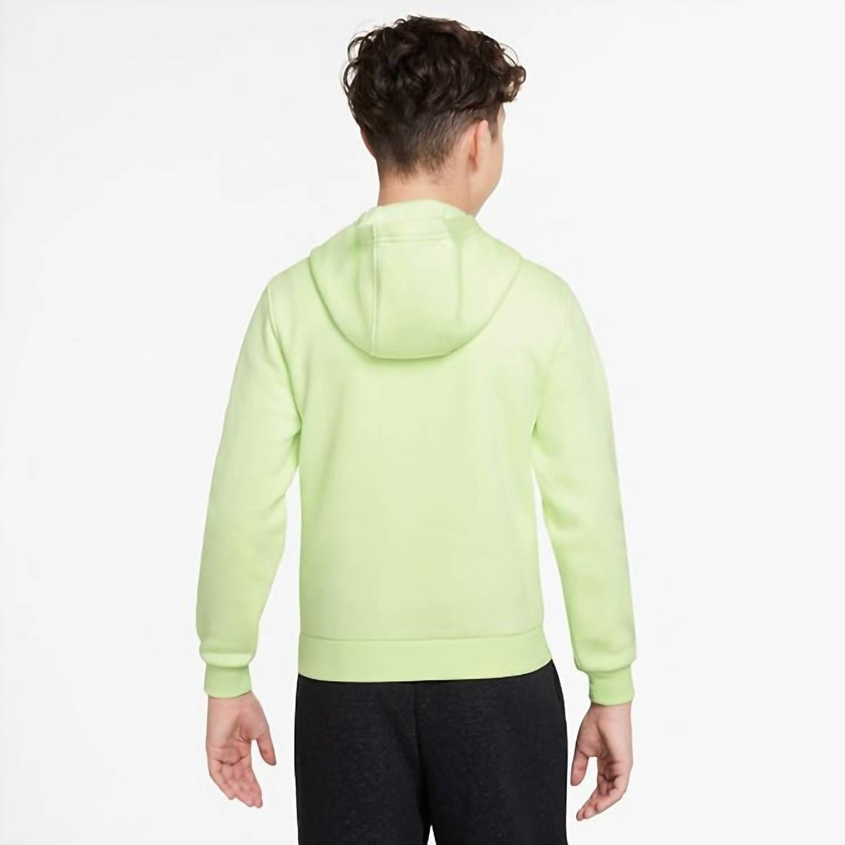Sportswear Club Fleece Pullover Hoodie In Lime Ice/white