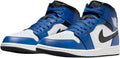 Men's Air Jordan 1 Mid Shoes In Game Royal/white/black